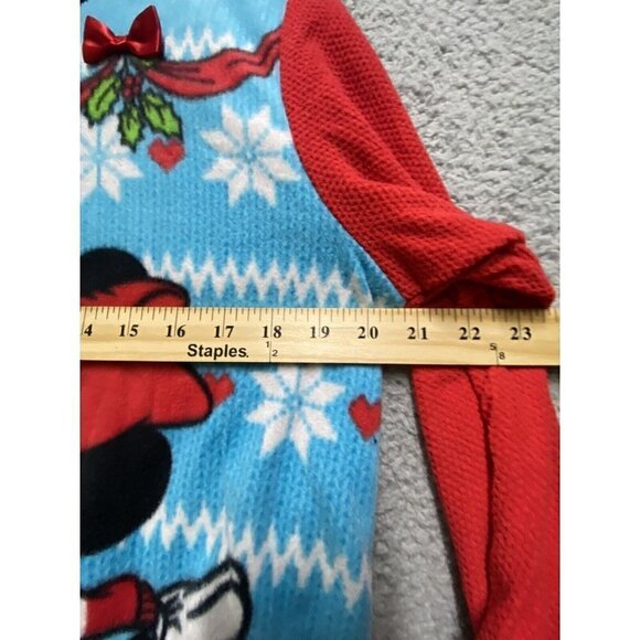 Woman’s L Mickey Minnie Mouse Pajama Set Fleece - Picture 3 of 9